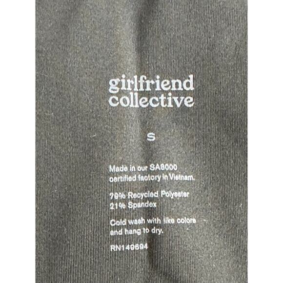 Girlfriend Collective Black Paloma Racerback Sports Bra Wicking Activewear S - Picture 3 of 5